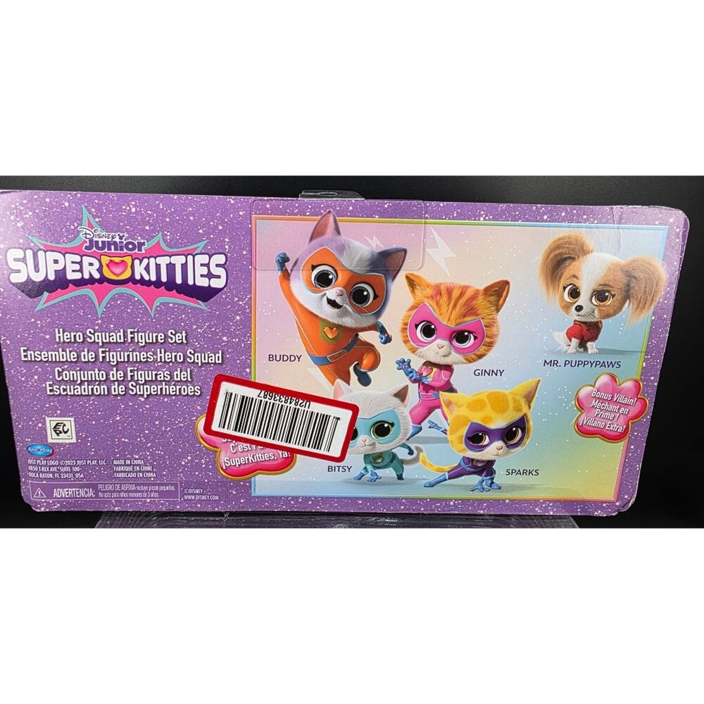 Disney Junior Super Kitties Hero Squad 5-Figure Set Ginny Buddy Bitsy Sparks - Picture 4 of 6
